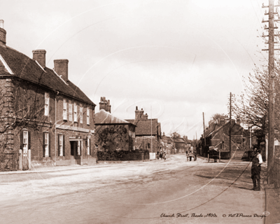 Church Street and the Crown Inn, Theale in Berkshire c1900s