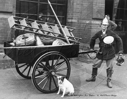 Fire Brigade outside the Fire Station, Town Hall, Wokingham in Berkshire c1900s