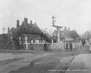 Train Station and Level Crossing, Wokingham in Berkshire c1920s