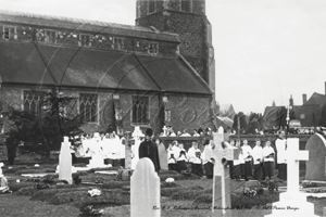 Funeral of Reverend Francis Edward Robinson at All Saints Church, Wokingham in Berkshire in February 1910