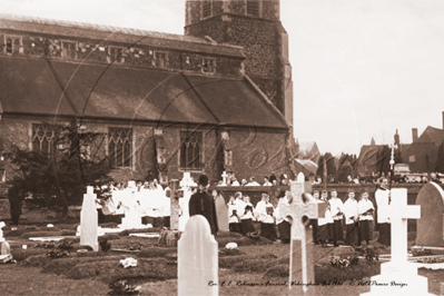 Funeral of Reverend Francis Edward Robinson at All Saints Church, Wokingham in Berkshire in February 1910