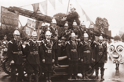 Fire Brigade attending Wokingham Carnival in a Motorised Fire Engine, Wokingham in Berkshire c1910s