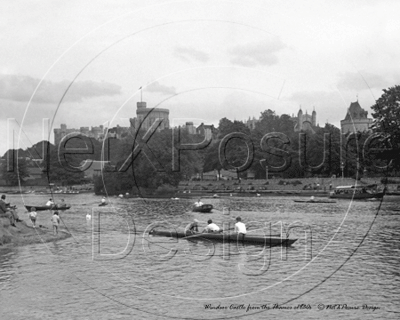 Windsor Castle from the Thames, Windsor in Berkshire c1930s