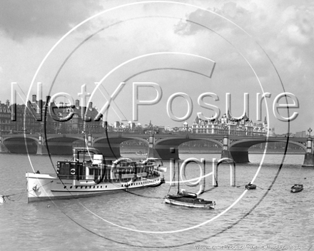 The Thames and Westminster Bridge, London c1930s