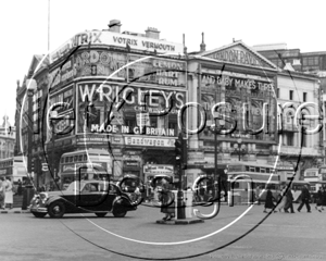 Piccadilly Circus in London 3rd June 1950