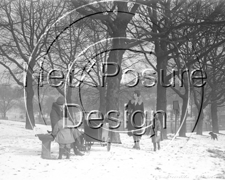 Snowy Hampstead Heath in North West London c1930s