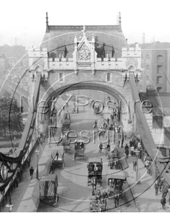 Picture of London - Tower Bridge with Traffic c1890s - N373
