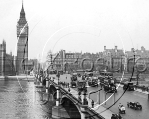 Westminster Bridge in London c1920s