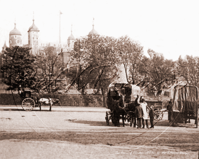 The Tower of London in London c1880s
