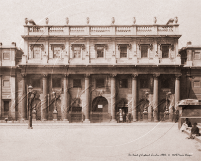 Entrance to the Bank of England, Threadneedle Street, London c1880s