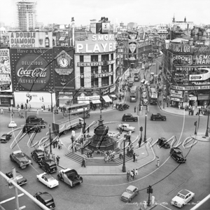 Piccadilly Circus in London c1950s