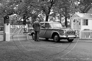 Humber Hawk passing through the Dulwich Tollgate in South East London c1960s