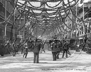 St James Street, Central London during Queen Victoria's Diamond Jubilee year in 1897