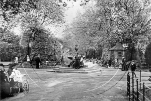 Fountain in Kennington Park, Kennington in South East London c1900s