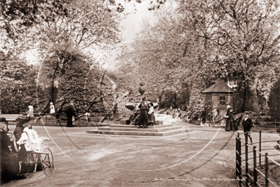 Fountain in Kennington Park, Kennington in South East London c1900s