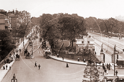 Park Lane in Central London c1900s