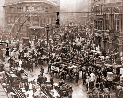 Billingsgate Market in the City of London c1910s