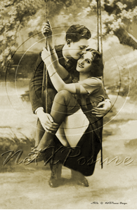 Picture of Risque - Couple Swinging on Swing c1920s - R015