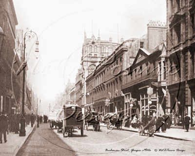 Buchanan Street, Glasgow in Scotland c1900s