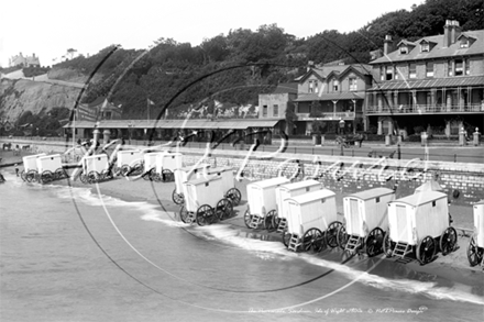 Picture of Isle of Wight - Sandown Bathing boxes c1900 - N2871