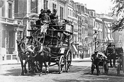 Picture of London Life  - Horse Drawn Bus c1890s - N2970