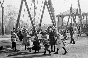 Picture of Tyne and Wear, Newcastle  Upon Tyne, Elswick Park Swings c1900s - N2967