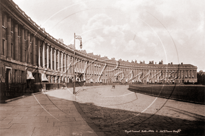 The Royal Crescent in Bath, Avon c1900s