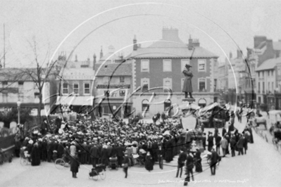 John Howard Statue in St Pauls Square, High Street, Bedford in Bedfordshire c1900s