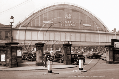 Train Station, Manchester in Lancashire c1950s