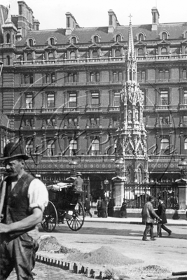 Charing Cross and Train Station in London c1890s