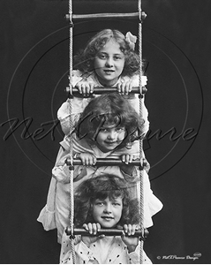 Picture of Misc - Kids, Girls on a Rope Ladder c1890s - N1529