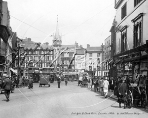 Picture of Leics - Leicester, Eastgate and The Clock Tower c1920s - N3202