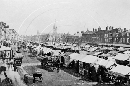 Street Market, Great Yarmouth in Norfolk c1870s