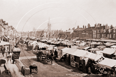 Street Market, Great Yarmouth in Norfolk c1870s