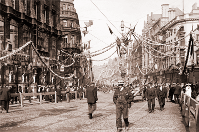 Picture of Mersey - Liverpool, Church Street Coronation Decorations c1902 - N3291