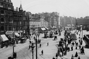 Piccadilly, Manchester in Lancashire c1900s