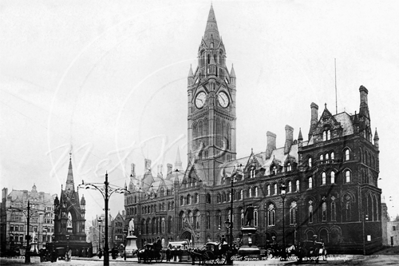 Town Hall, Albert Square, Manchester in Lancashire c1900s