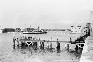 Isle of Wight Ferry Entering Portsmouth Harbour, Portsmouth in Hampshire c1950s