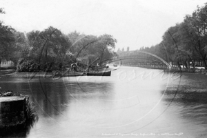 Embankment and Suspension Bridge, Bedford in Bedfordshire c1900s