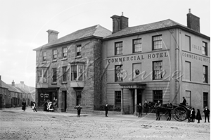 Picture of Cornwall - St Just, Commercial Hotel with Pony and Trap c1900s - N3465