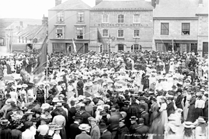 Picture of Cornwall - St Just,  Market Square, Celebration Coronation of Edward VII c1902 - N3476