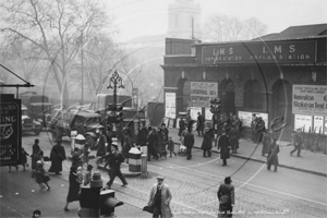 Poplar Station, East India dock Road and Chrisp Street in East London c1933s