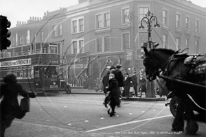 East India Dock Road and Chrisp Street in East London c1933