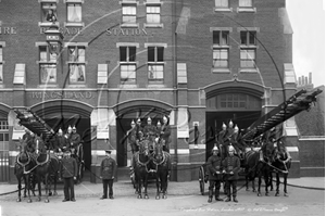 Picture of London, E - Hackney, London Fire Brigade and Kingsland Fire Station c1909 - N3680
