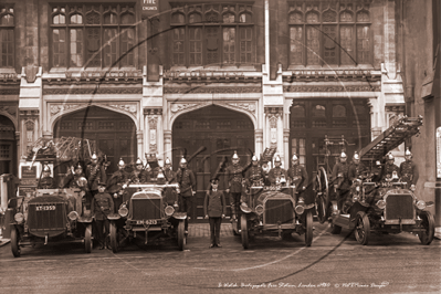 London Fire Brigade, Bishopsgate Fire Station, B Watch in the City of London taken 11th May 1930