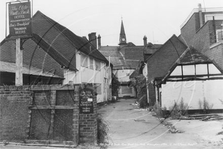 The Olde Bull & Bush, now Rose Street car park, Wokingham in Berkshire 1986