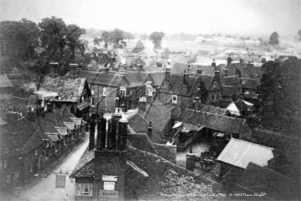 The Ship Inn, and Battys Barn Estate from above, Wokingham in Berkshire c1900s