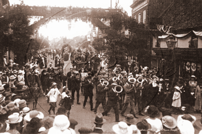 Peace Celebrations, Broad Street, Wokingham in Berkshire c1919