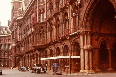 St Pancras Train Station, Euston Road in Central London c1978