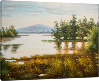 Picture of Landscapes - Mountain and Lake Scene - O058